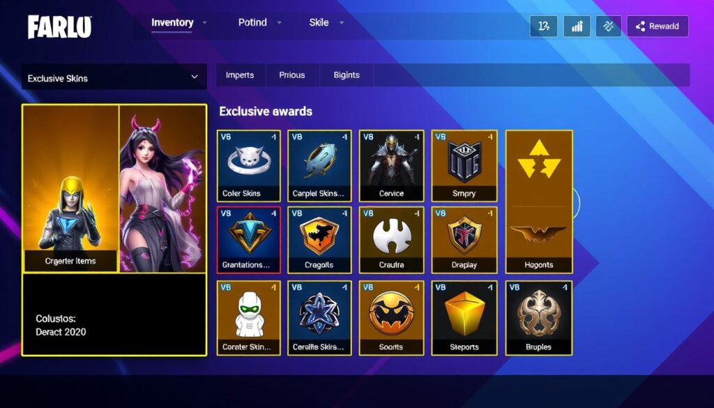 Collection of in-game items and rewards obtained from watching esports streams