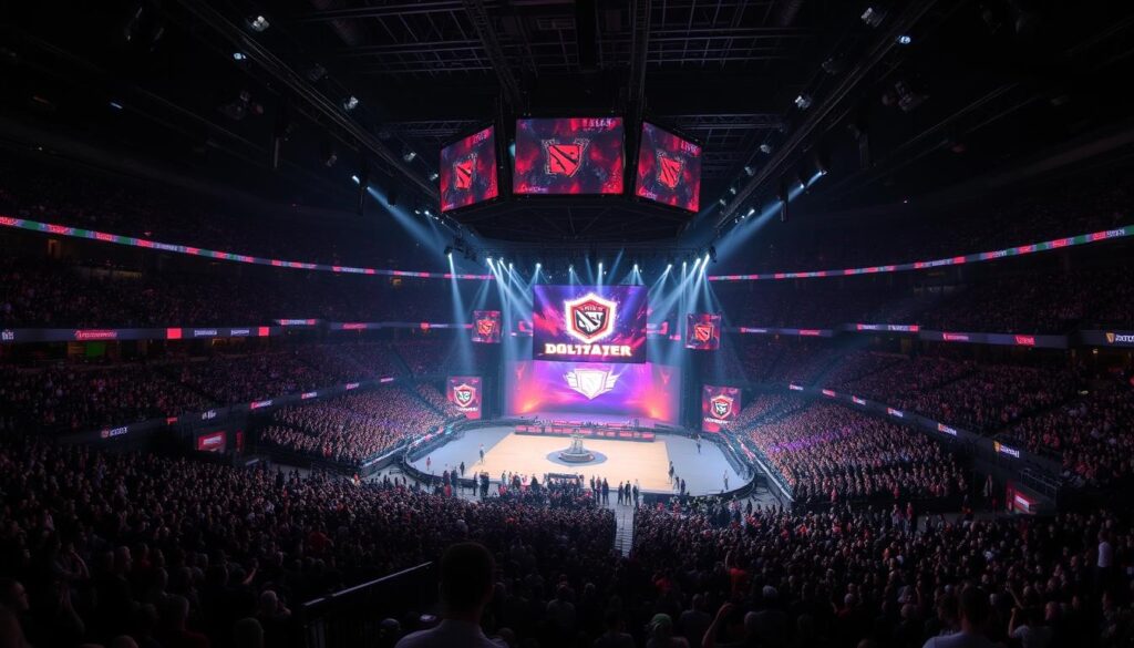 Dota 2 Major Championship with large arena crowd