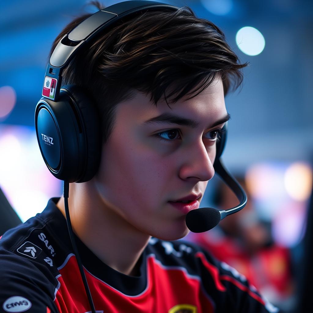 Professional VALORANT player competing at a major tournament