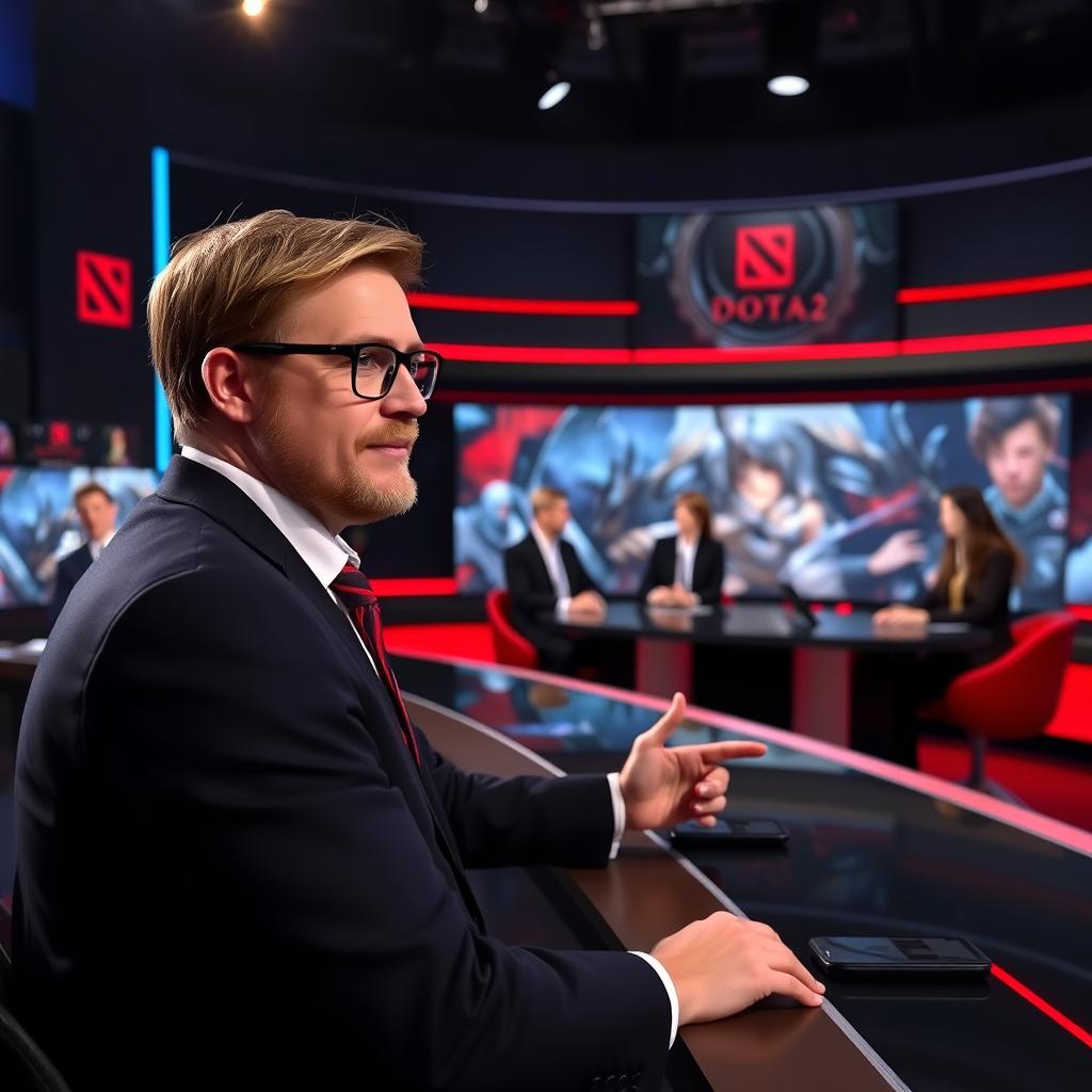 Sheever hosting a Dota 2 panel