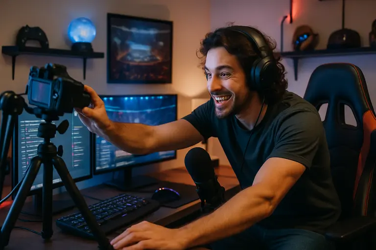 Creator planning a streaming schedule with match notes nearby