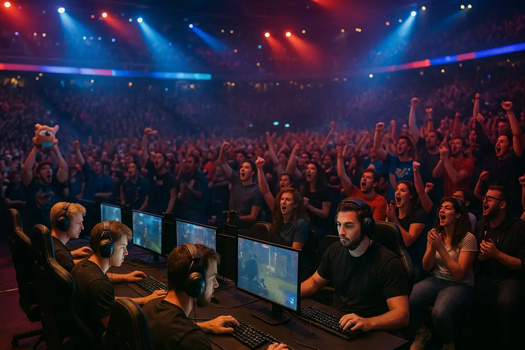 EWC Paris Relocation crowd entering a major esports arena in France