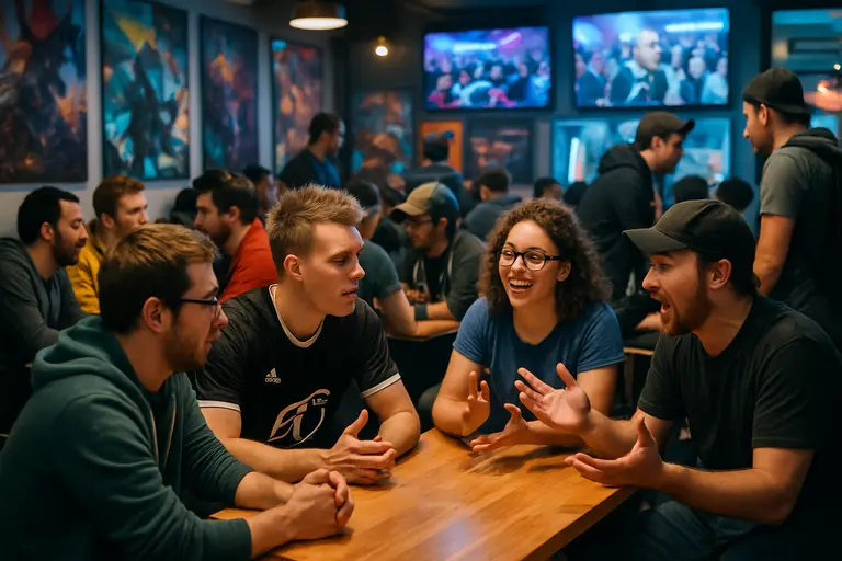 Fans watching archived esports clips on home screens