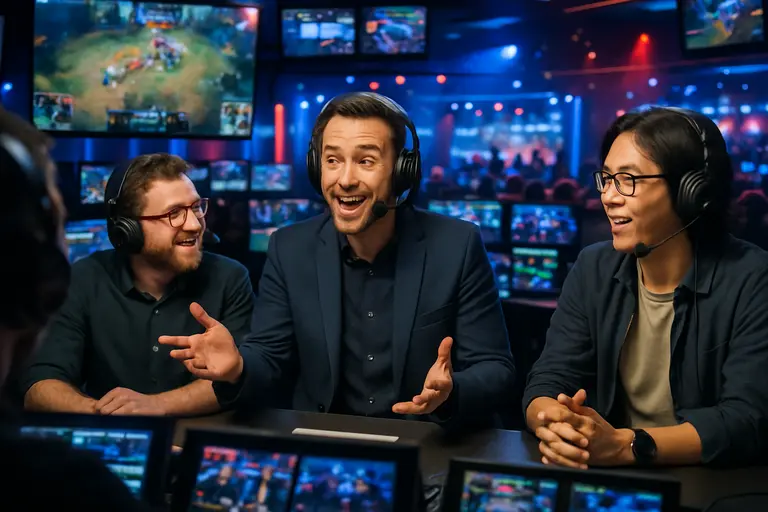 Multiple creator feeds showing the same esports match from different setups